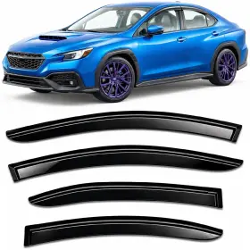 Sbwrxvs22 Optimal Co Window Visor Deflectors Tape On Subaru Wrx 2022-2026 Smoke