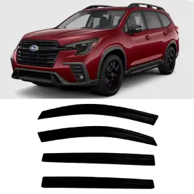 Sbacvs19 Optimal Co. Subaru Ascent 2019-2023 Tinted Side Window Tape-on Sunvisor Rain Guards For