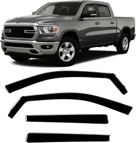 Dgrmvs19c Optimal In-channel Window Visors Deflectors Rain Guards For Ram 1500 2019-2026 Crew Cab Dgrmvs19c Optimal In-channel Window Visors Deflectors Rain Guards For Ram 1500 2019-2026 Crew Cab
