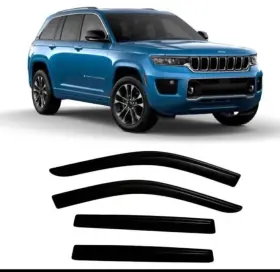 Jpgchvs22 Optimal 2022-2025 Tinted Tape-on Side Window Visor Deflectors Jeep Grand Cherokee Laredo