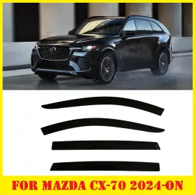 Mzcx90vs24 Optimal Smoke Tinted Window Visors Deflectors Rain Guards For Mazda Cx-70 2024-2025