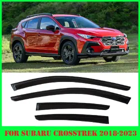 Sbimpvs17 Optimal Smoke Tinted Window Visors Deflectors Rain Guards For Subaru Crosstrek 2018-2023