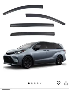 Tysnvs21 Optimal Smoke Tinted Window Visors Deflectors Rain Guards For Toyota Sienna 2021-2026