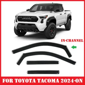 Tytcvs24c Optimal In-channel Window Visors Deflectors Rain Guards For Toyota Tacoma 2024-2025