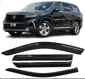 199929w9e9 Pilot Side Window Visors For Honda 2023-2024 4pcs Smoke Deflectors