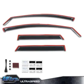 Pit66 Ult265128 Rain Guards Vent Visors Shade Fit For 2022-2025 Hyundai Santa Cruz