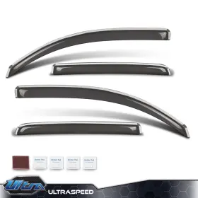 Ult266107 Pit66 4pcs In-channel Window Visors Guard Fit For 2016-2023 Toyota Tacoma Double Cab Ult266107 Pit66 4pcs In-channel Window Visors Guard Fit For 2016-2023 Toyota Tacoma Double Cab