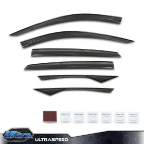 Pit66 Ult26614 6pcs Window Vent Visors Rain Guards Deflector Fit For 18-22 Honda Accord Sedan