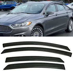 Pldde-p06-144 Pldde Window Vent Visor Rain Guard Deflector For 2013-2020 Ford Fusion Tape-on