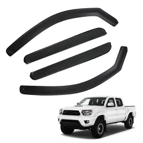 Pldde-p06-169-in Pldde Rain Guards Vent Visors In-channel For 2005-2015 Toyota Tacoma Double Cab