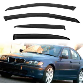 Plwv-p0006-00060 Pldde Rain Guards Compatible With For 1999-2005 Bmw E46 Dark Smoke Tint