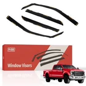 Wv004 R-gee In-channel Window Rain Guards Fit For Ford F250 To F550 Super Duty