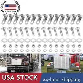 Raqp1706 Ra-auto 75704-1 Bug Screen Winterfront Mounting Hardware Kit For 1986-2007 Peterbilt 357
