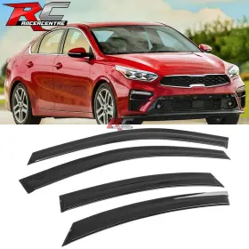 Wd-kft19 Racercentre Fits 19-24 Kia Forte Tape On Window Visors Rain Sun Wind Guards Deflectors