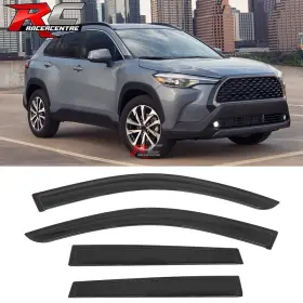 Wd-tclc22 Racercentre Fits 22-25 Toyota Corolla Cross Tape On Window Visors Vent Sun Rain Wind Guards