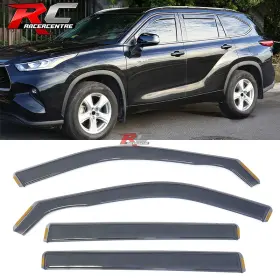 Wdic-thld20 Racercentre Fit 20-24 Toyota Highlander In Channel Smoke Window Visor Sun Rain Guard Acrylic