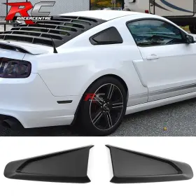 Racercentre Wdl-fm10ik-mbk Fits 10-14 Ford Mustang Ikon Style Side Quarter Window Louver Vent Matte Black