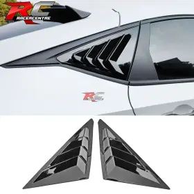 Racercentre Wdl-hc225ik-gbk Fit 22-25 Honda Civic Hatchback Ikon Side Window Louvers Gloss Black Abs 2pcs
