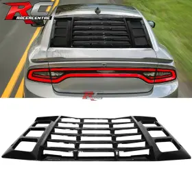 Racercentre Wdlr3-dch15-gbk Fits 11-23 Dodge Charger Ikon Style Rear Window Louver Cover Abs Gloss Black 3pc