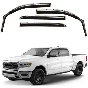 Gw0960 Ram Sun Rain Visors Wind Guards For 2019-2025 Dodge Crew Cab