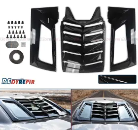Redy-byc-zm-1523-wx Redyrepir Rear Window Louver For 11-23 Dodge Charger Gloss Black Lambo Styl Sun Shade Vent
