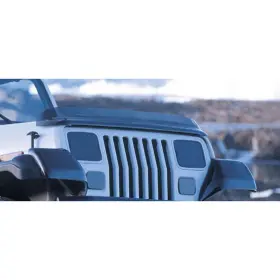 11350.01 Rugged Ridge Hood Bug Deflector Smoke Fits 87-06 Jeep Wrangler Yj/tj