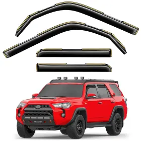 2-q09 Saleago In-channel Window Rain Guards Fit For 2010-2024 Toyota 4runner Black