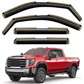 2-q12 Saleago Window Rain Guards Fit Chevy Silverado Gmc Sierra 2500hd 3500hd 2020-2026 Crew 2-q12 Saleago Window Rain Guards Fit Chevy Silverado Gmc Sierra 2500hd 3500hd 2020-2026 Crew