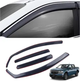 Hy009236 Saoknce For Ford Maverick 2022-2024 Weather Shield Rain Guard Vent Deflector In-channel
