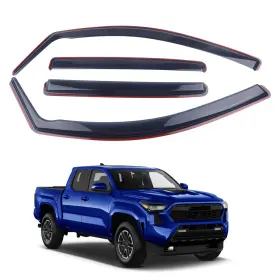 Snrg-89 Saoknce 4 Pieces In-channel Extra Durable Rain Guards Fit For 2024 2025 Smoke