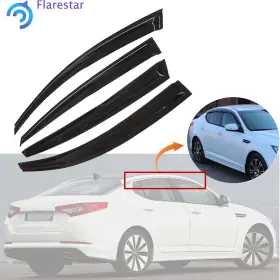 Fs817950sr Silscvtt Window Vent Visor Fit For Kia Optima K5 2011-2015 Black Rain Sun Deflector 4pcs