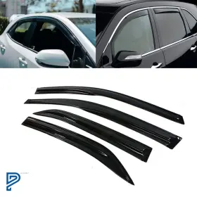 Silscvtt Po251850lt Window Visors Fit For Toyota Corolla 2003-07 2008 Jdm Wavy 3d Style Acrylic 4pcs