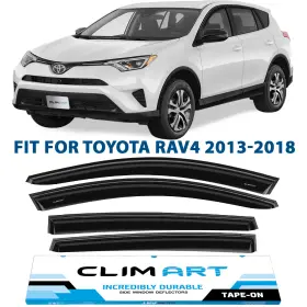 Spark Lines 413014lp Clim Art Side Window Deflectors For 2013-2018 Toyota Rav4