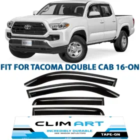 Spark Lines 416085 Clim Art Side Window Deflectors Fits Select Toyota Tacoma Double Cab