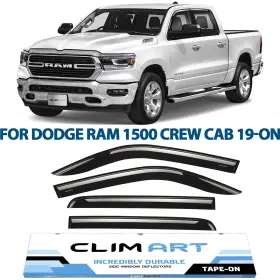Spark Lines 419142lp Clim Art Side Window Deflectors Fits Select Dodge Ram 1500 Crew Cab