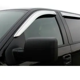 6194-8 Stampede Chrome Tape-on Rain Guards Vent Visors For 2011-2019 Ford Explorer Suv