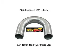 Sa150180 Street Armor 150180 Brand New Stainless Steel 180 Degree U-bends 1.50 Inch 4.25 Inside Legs