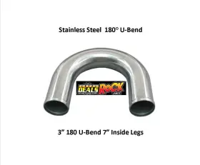 Sa300180 Street Armor 300180 Brand New Stainless Steel 180 Degree U-bends 3 Inch 7 Inside Legs