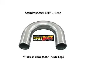 Sa400180 Street Armor 4000180 Brand New Stainless Steel 180 Degree U-bends 4 Inch 9.25 Inside Legs Sa400180 Street Armor 4000180 Brand New Stainless Steel 180 Degree U-bends 4 Inch 9.25 Inside Legs