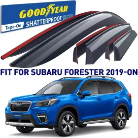 Gy008669 Subaru Side Window Deflectors Rain Guards For 19-24 Forester Sport Shatterproof