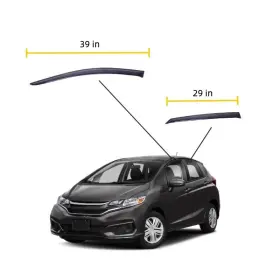 Sunwei 600175934447 Side Window 2mm Visor Sun Rain Deflector Guard 4-pieces For Honda Fit 2015-2019