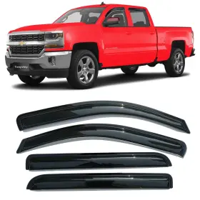 Tv94536 Tonyvilly Dark Smoke Tape On Side Window Rain Guards Vent Sun Visor Deflectors F