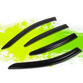 Tsk-wvst20199 Top Street King Smoked Acrylic Window Visors Weather Proof Rain Shade For Mazda 3 14-18 4pcs