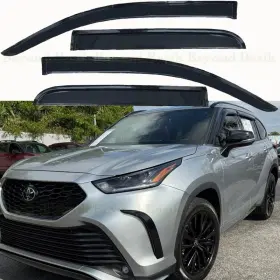 Dv2033sm Torox For 2020-25 Toyota Highlander 4pc Smoke Door Vent Visors Window Rain Guards