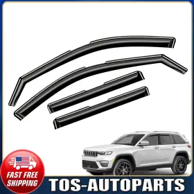 Gw0936 Tos-autoparts Rain Guards Vent Visors Shade For 2022-2025 Jeep Grand Cherokee