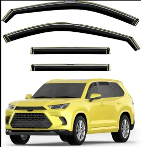 Ag0691 Toyota Side Window Deflectors Rain Guards For 2024-2026 Grand Highlander