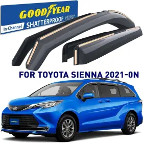 Gy007837 Toyota Goodyear Shatterproof In-channel Window Deflectors For Sienna 2021-2024