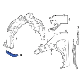 5389542110 Toyota Oe Front Right Stone Deflector