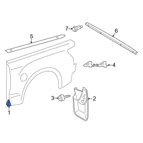 76922ak010 Toyota Oe For Tacoma 2024 Rear Left Stone Deflector