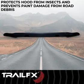 8489h Trailfx 54894 Bug Shield Tfx Hood Protectors Wrap-around Smoke Acrylic